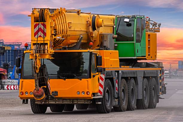 istock Crane truck construction site. 2165549434