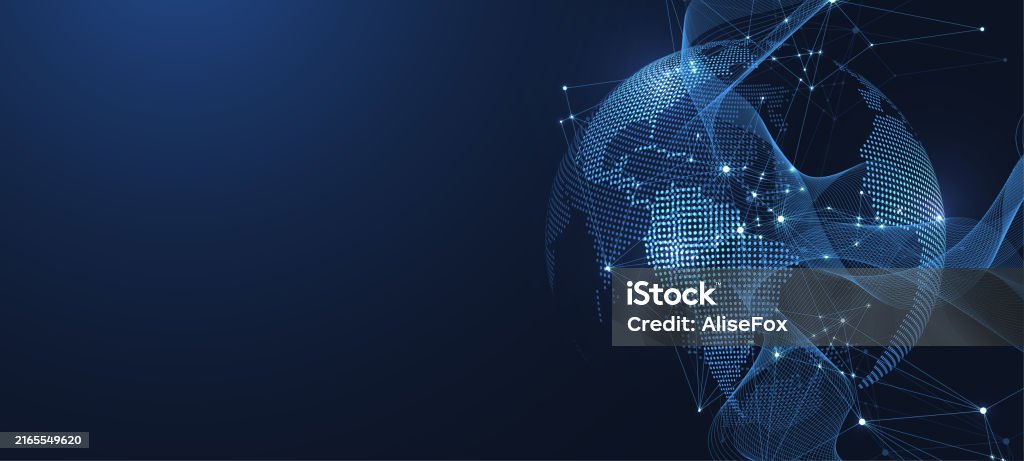 Global Network Connection Concept Big Data Visualization Social Network ...