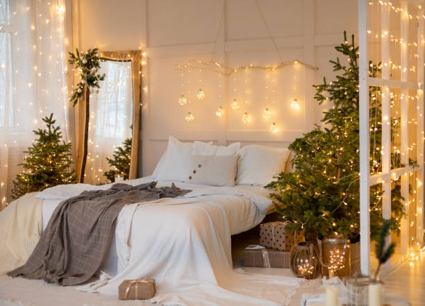 istock Christmas interior in the bedroom 2165551671