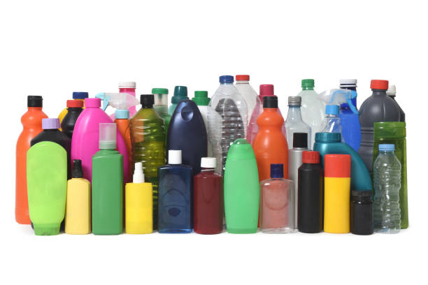 istock front view of a group of plastic bottles for recycling on white background 2165555250