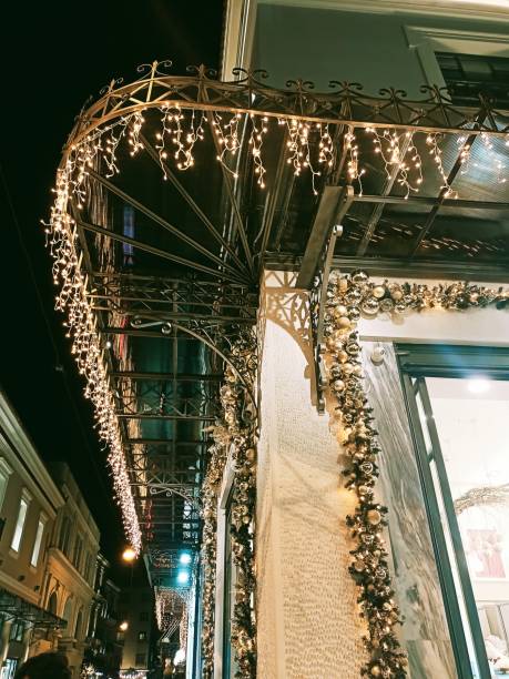 istock Atens, street corner decorated with garlands 2165555574