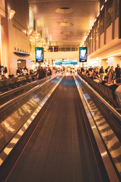 istock Moving walkway at an airport 2165558515