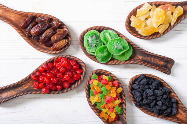 istock Group of dried and candied fruit in bowl 2165560381