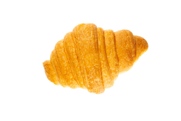 istock Fresh and tasty croissant isolated on white background 2165562097