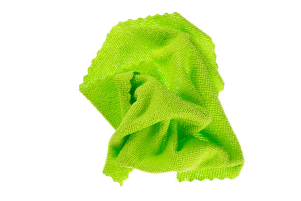 Rag microfiber isolated on a white background. Microfiber cleaning towel. High quality photo