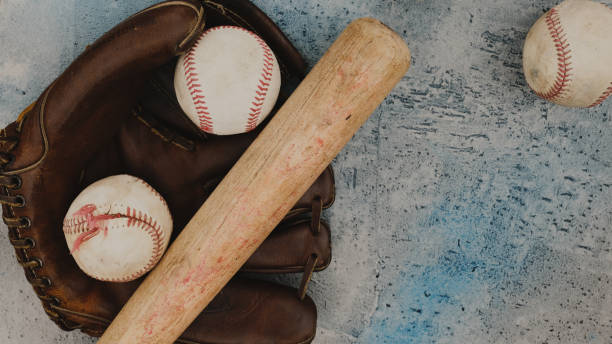 istock Baseball old used equipment on grunge background 2165568049