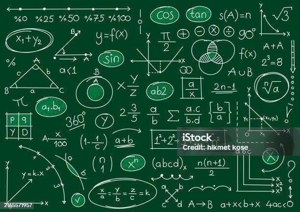 Hand Drawing Math Formula Math Background Stock Illustration - Download ...
