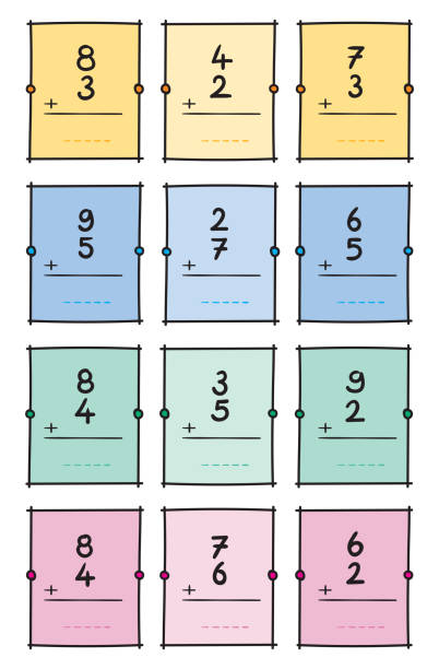 Long Addition Notes 700+ Long Addition Stock Illustrations, Royalty-Free Vector Graphics ...