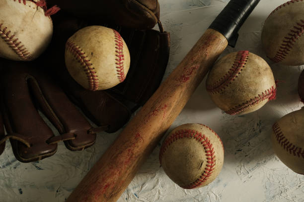 istock Baseball sports equipment flat lay 2165572604