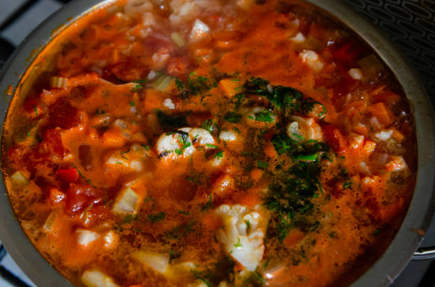 istock Russian tomato vegetable soup with cauliflower 2165574157