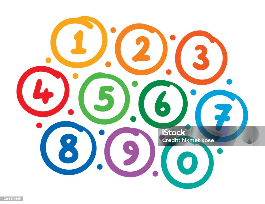 Round Numbers Animation Hand Drawing Round Numbers Concept Stock Illustration - Download Image ...