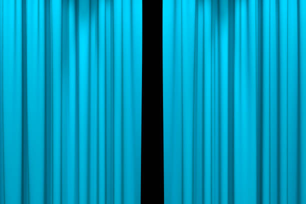Luxury stage or windows curtains, realistic 3D illustration