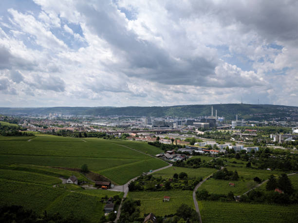 istock Stuttgart industrial area in summer taken from above 2165583664
