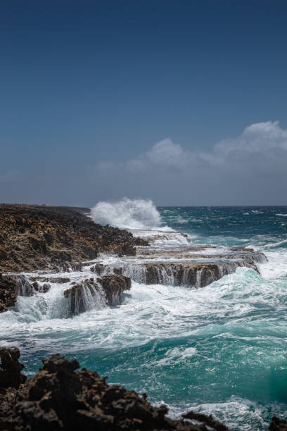 istock Curacao national park Shete boka- wave splash- coastline 2165588329