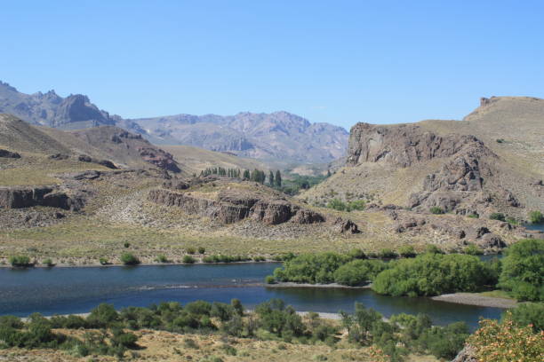 istock Patagonian river over the Andes 2165590315