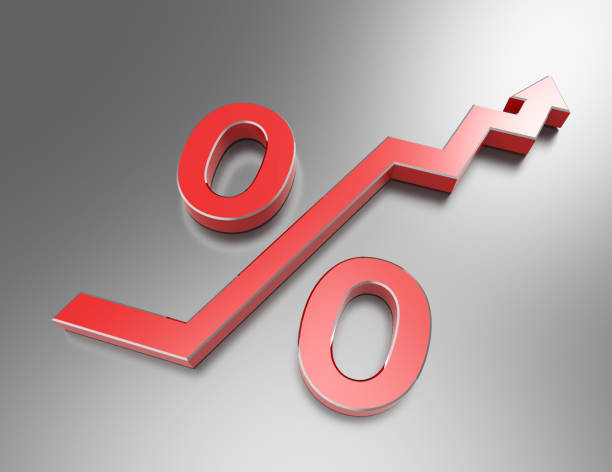 Interest rate financial and mortgage rates concept.