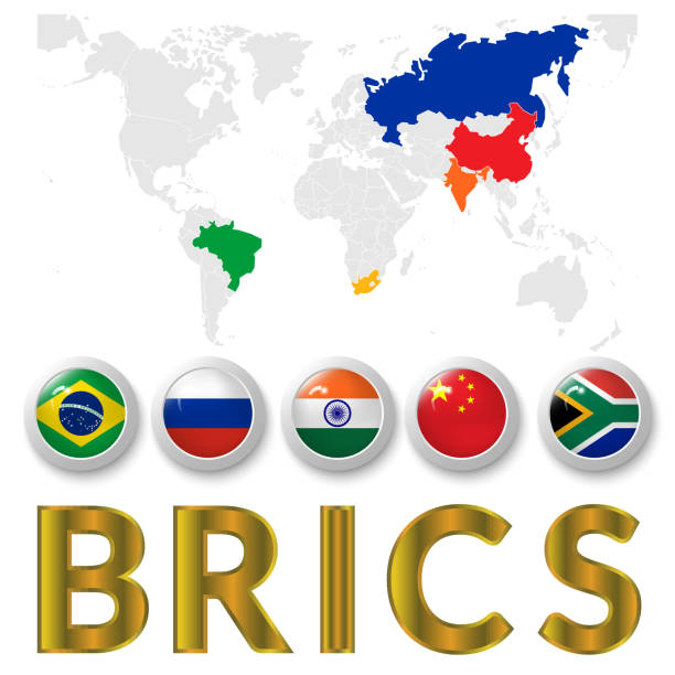 istock brics alphabet country isolated on white background for icon logo. vector illustration. 2165595071