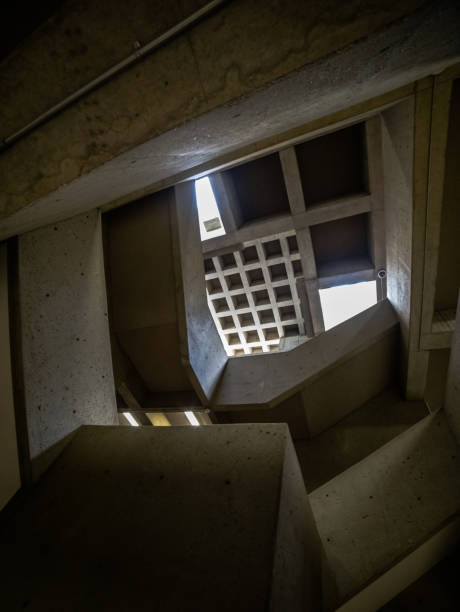 istock Abstract View of Geometric Concrete Architecture 2165595235