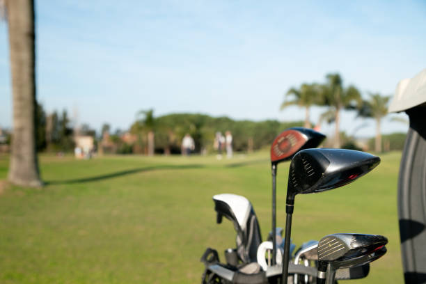 istock Different types of Golf clubs in a Cart bag. 2165596708