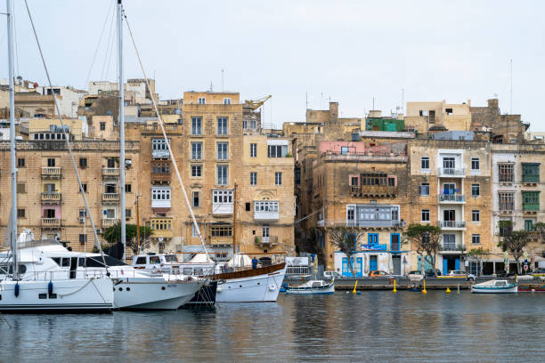 istock Old town and waterfront marina, Birgu and Valletta 2165598944
