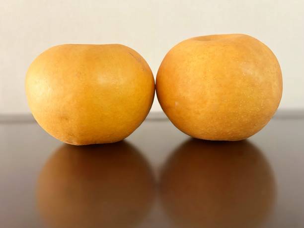 istock Snow pear or nashi pear. Asian Golden pear 2165601696