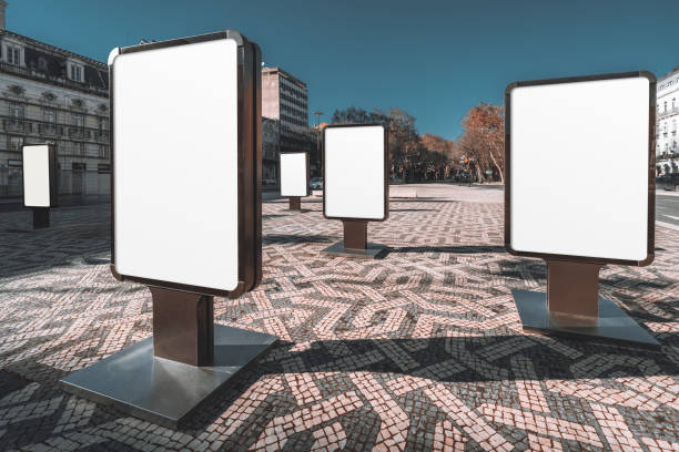 istock Blank billboards in city square 2165605623