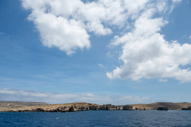View from ferry to Gozo island and Mgarr Harbour