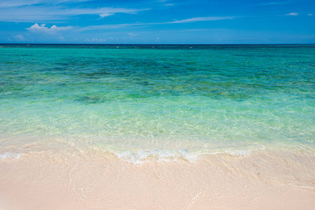 View of Xcacel beach in Chemuyil, Mexico