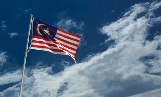 istock malaysia flag independence blue sky cloud white background wallpaper copy space freedom patriotism celebration culture malaysian national holiday copy space harimerdeka banner event pole nature asian 2165613542