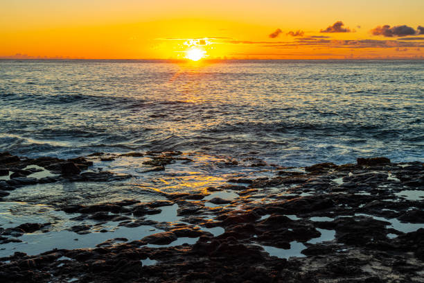 Peaceful Sunrise on Shipwreck Beach, Poipu, Kauai, Hawaii, USA