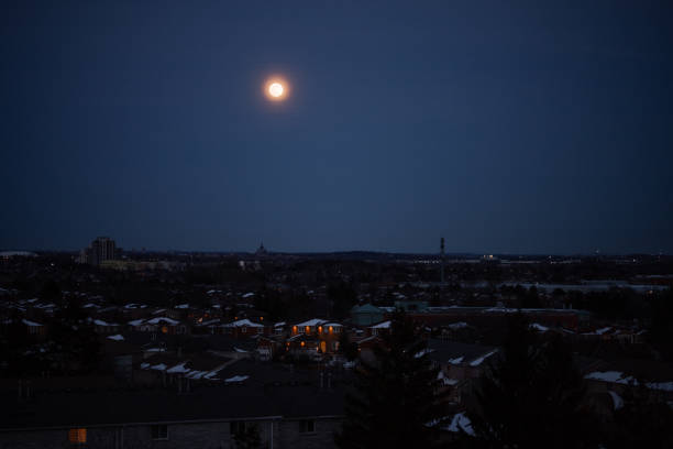 istock Full moon at night over Richmond Hill, Canada. 2165626078