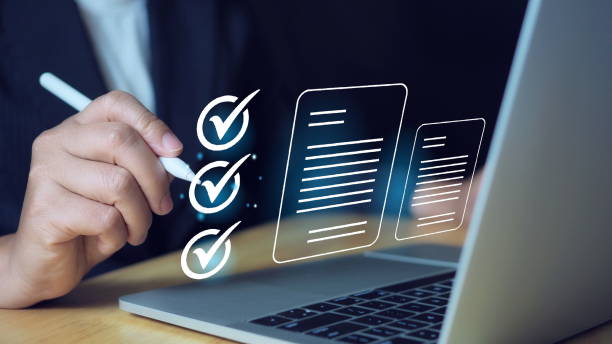 istock 2025 Annual Performance Evaluation Questionnaire, checklist and documentation management, business growth goals, develop success, planning and strategy create growth opportunities. 2165633912