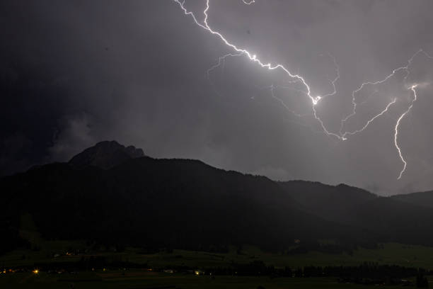 istock Llghtning during a storm on Dolomites mountains 2165634833