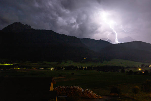 istock Llghtning during a storm on Dolomites mountains 2165634834