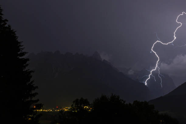istock Llghtning during a storm on Dolomites mountains 2165634838