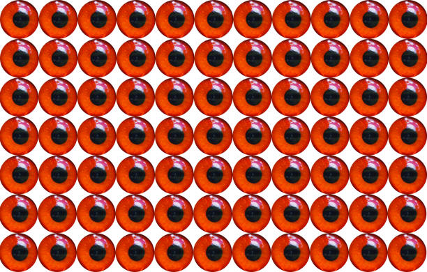 Seamless pattern with bird eyes. Eye of a Sarus crane bird.