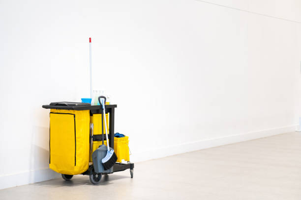istock Cleaning service in public area. 2165635577