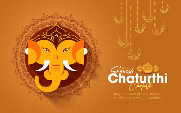 istock Artistic Ganesh Chaturthi festival greeting card 2165635709