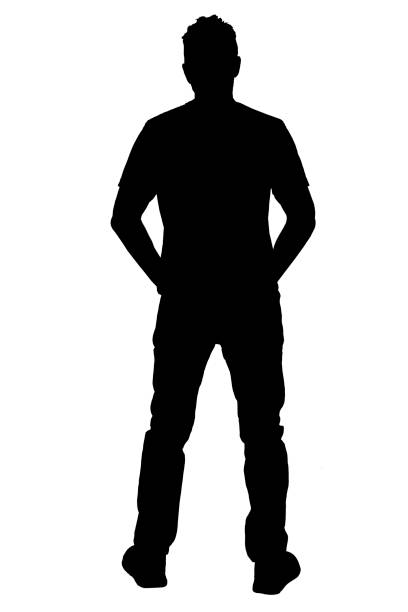 istock silhouette of a man on white backgound 2165635874