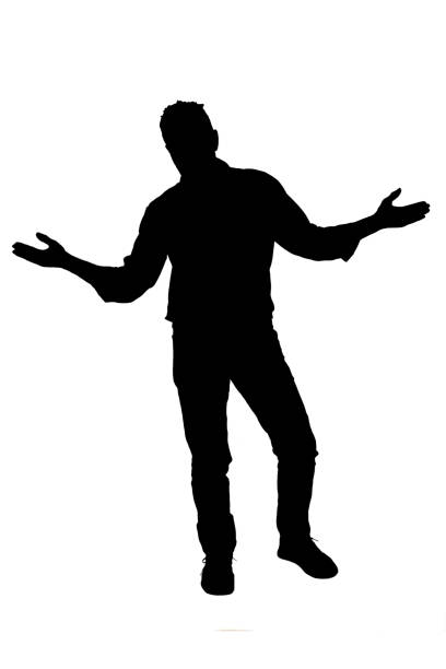 istock silhouette of a man on white backgound 2165635879