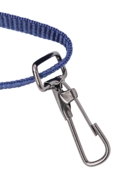 istock Metal carabiner for bag isolated on white background 2165638469
