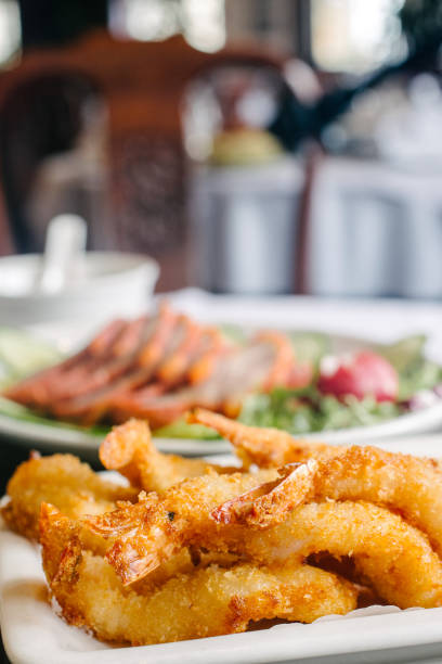 istock Exquisite Chinese Seafood Platter with Assorted Sauces 2165638483