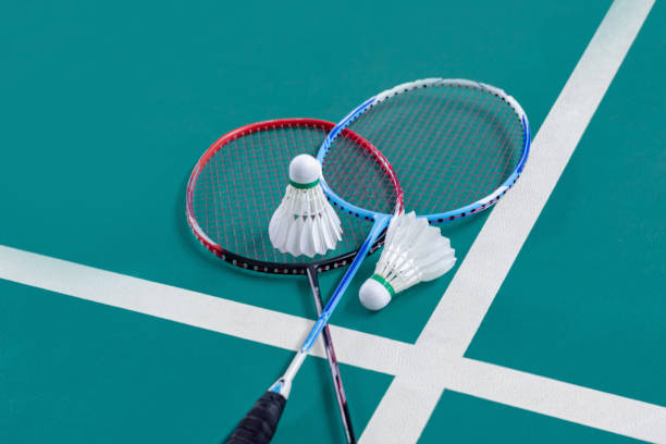 istock Badminton sport equipments 2165638996