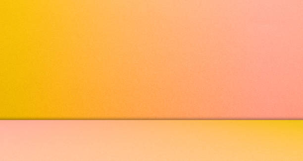 istock Autumn background yellow studio pink podium platform template stage wall floor cement, backdrop cosmetic beauty product presentation, stand gradient summer tropical pattern texture room  kitchen. 2165639707