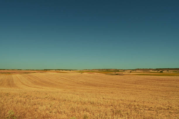 The rural farmland and countryside on the island of Lemnos in Greece.