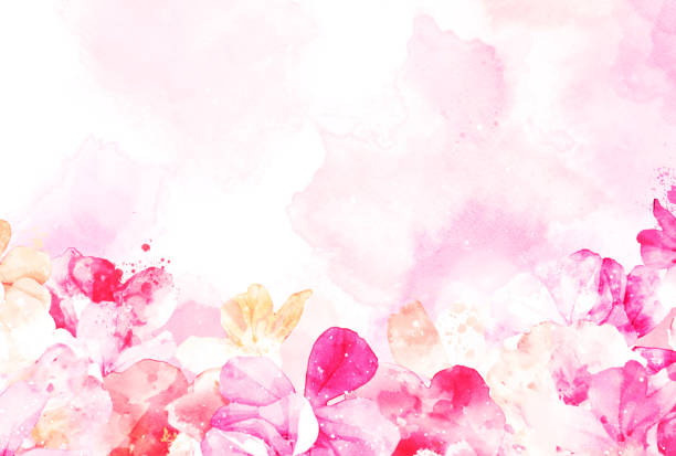 istock Watercolor style floral background illustration 2165645584