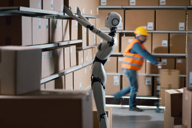 People and robots working together in the warehouse