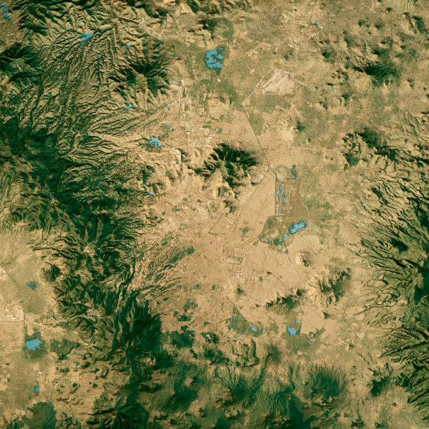 istock Mexico City Satellite Topographic Map 3D Render True Color 2165652938