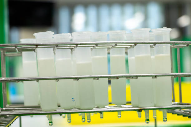 istock Process of Liquid soap making and Liquid soap testing in the laboratory. 2165657710
