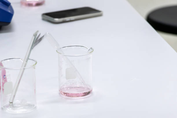 istock Process of Liquid soap making and Liquid soap testing in the laboratory. 2165657726